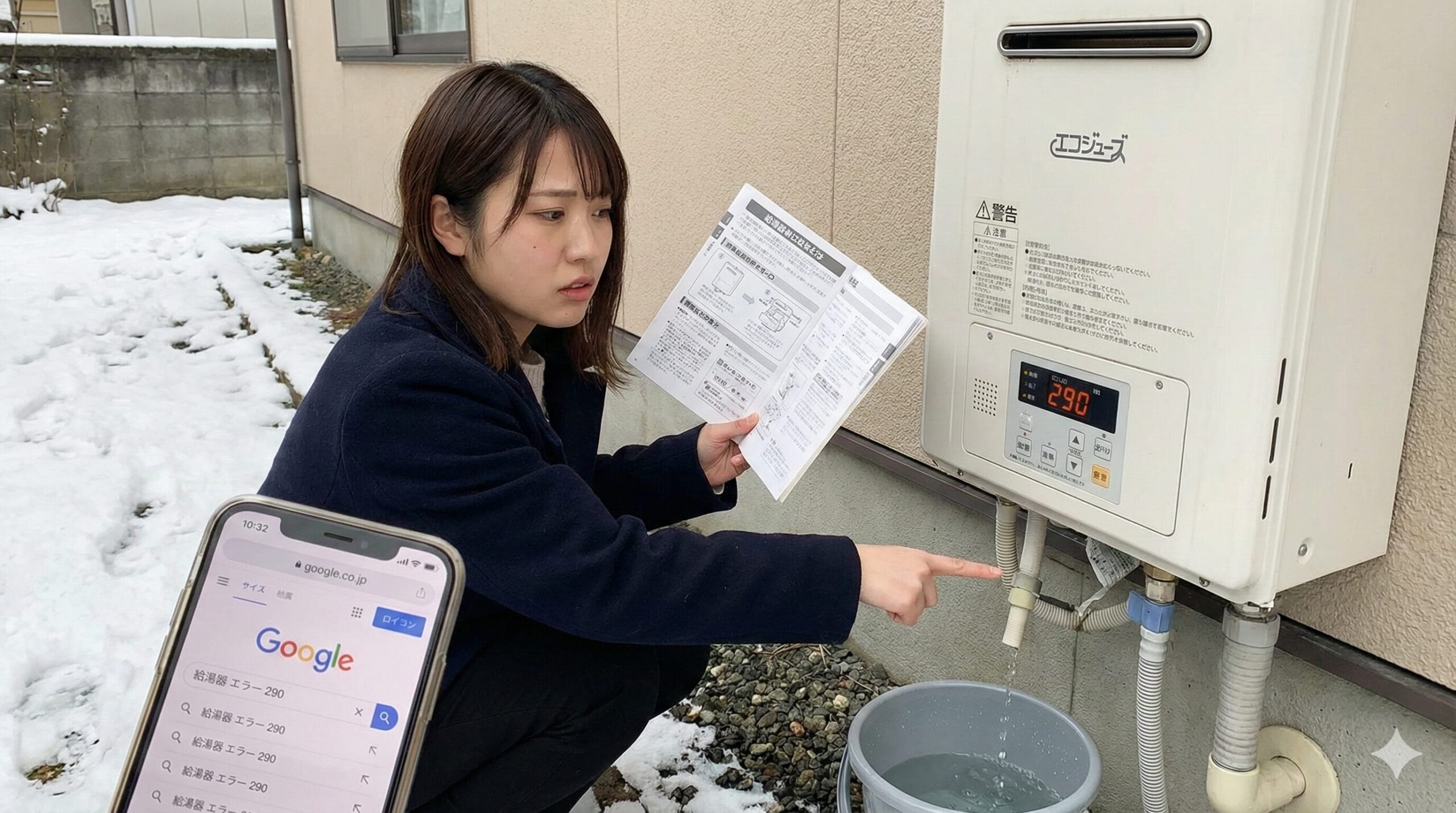 給湯器 ドレン排水