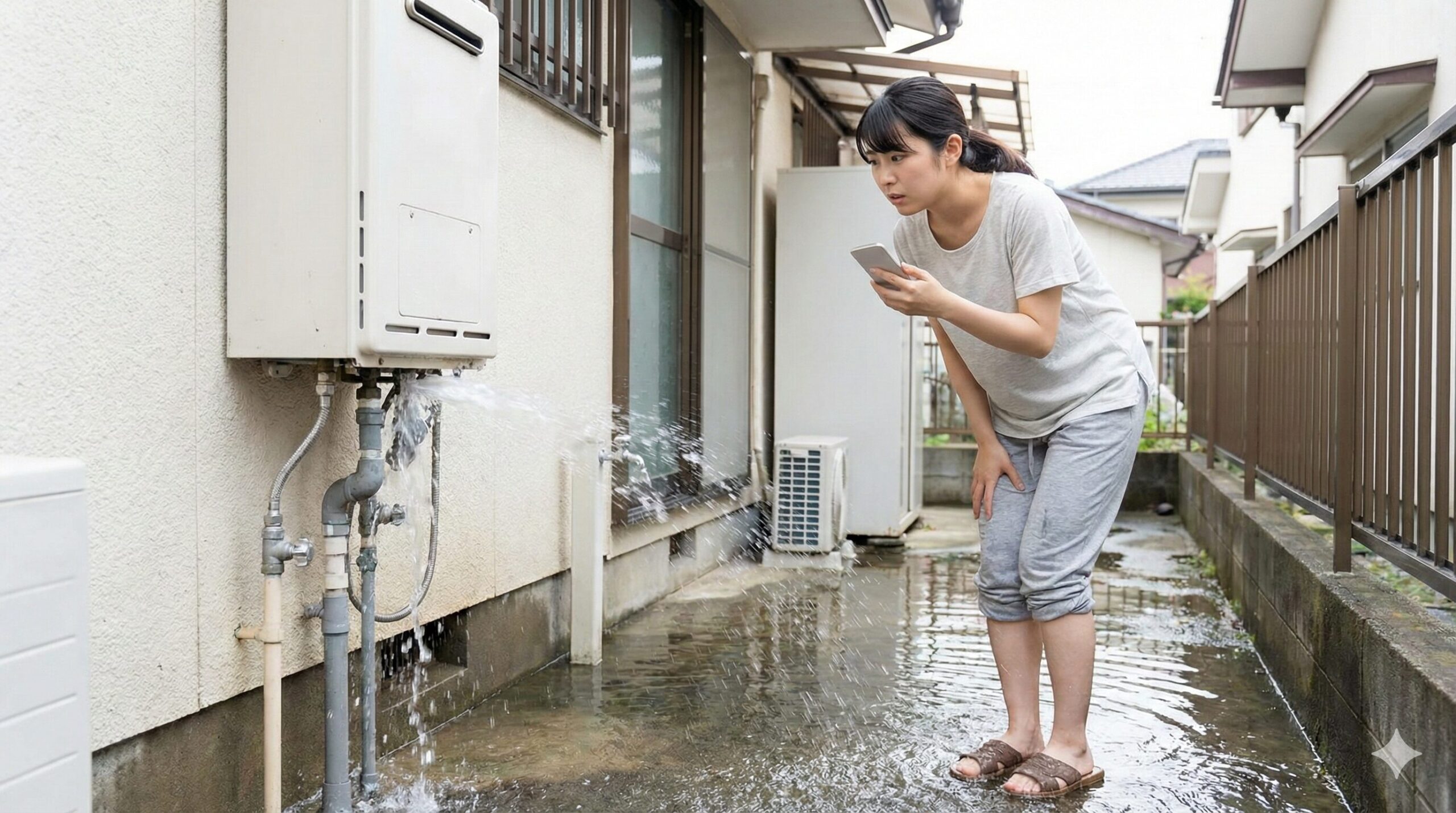 給湯器 水漏れ 大量