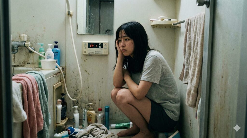 給湯器交換 部屋が汚い