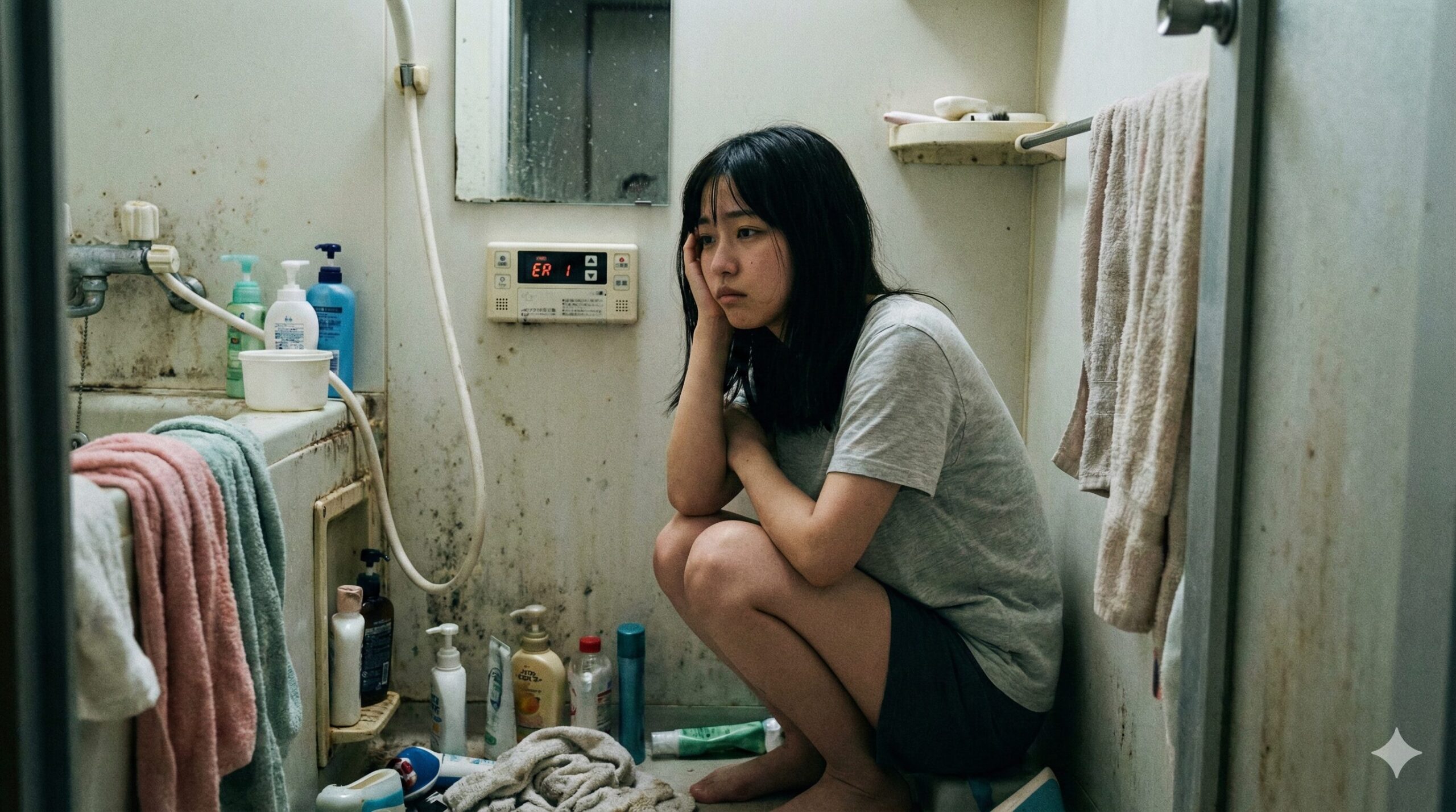 給湯器交換 部屋が汚い