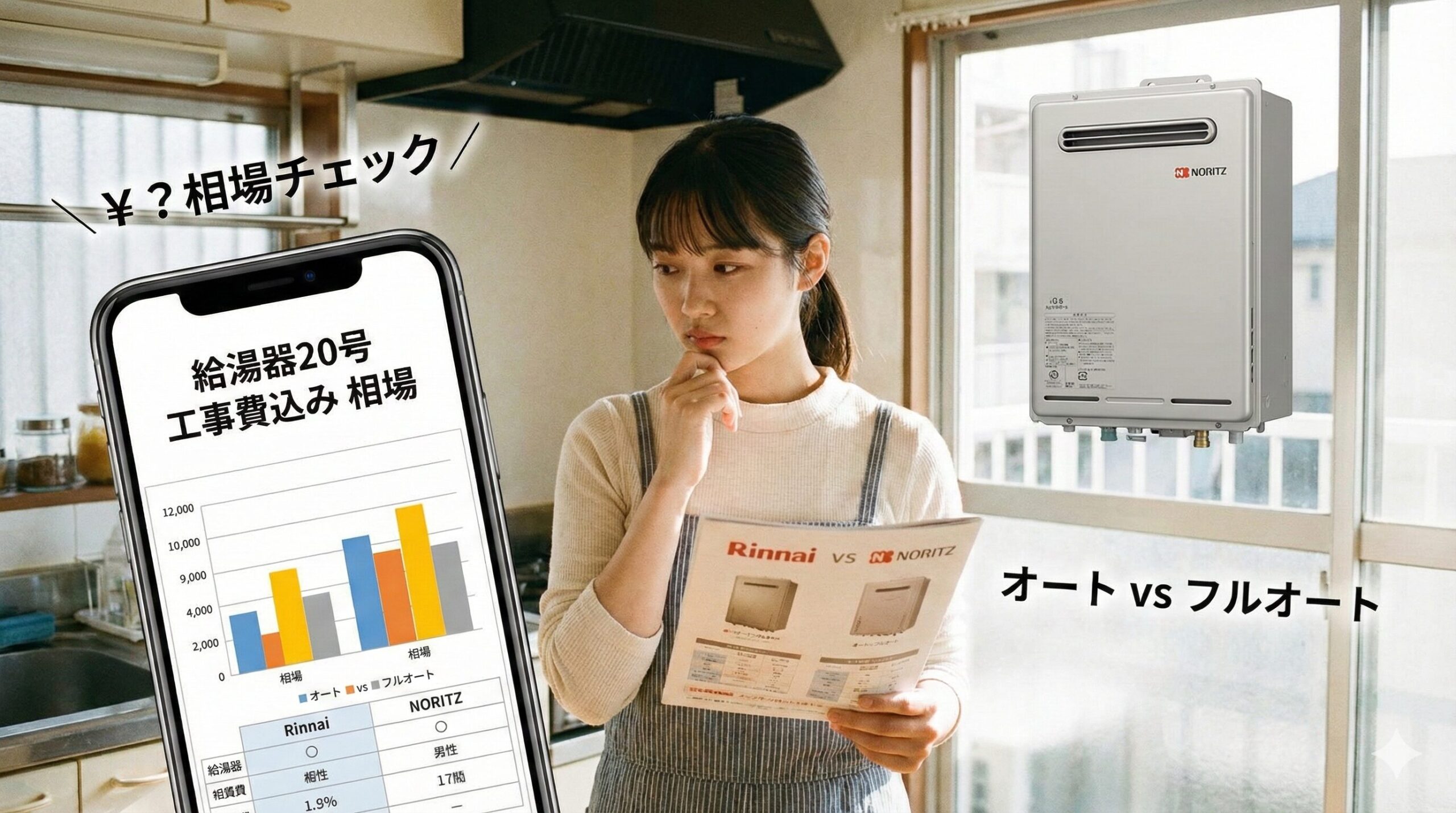 給湯器 20号 工事費込み 相場