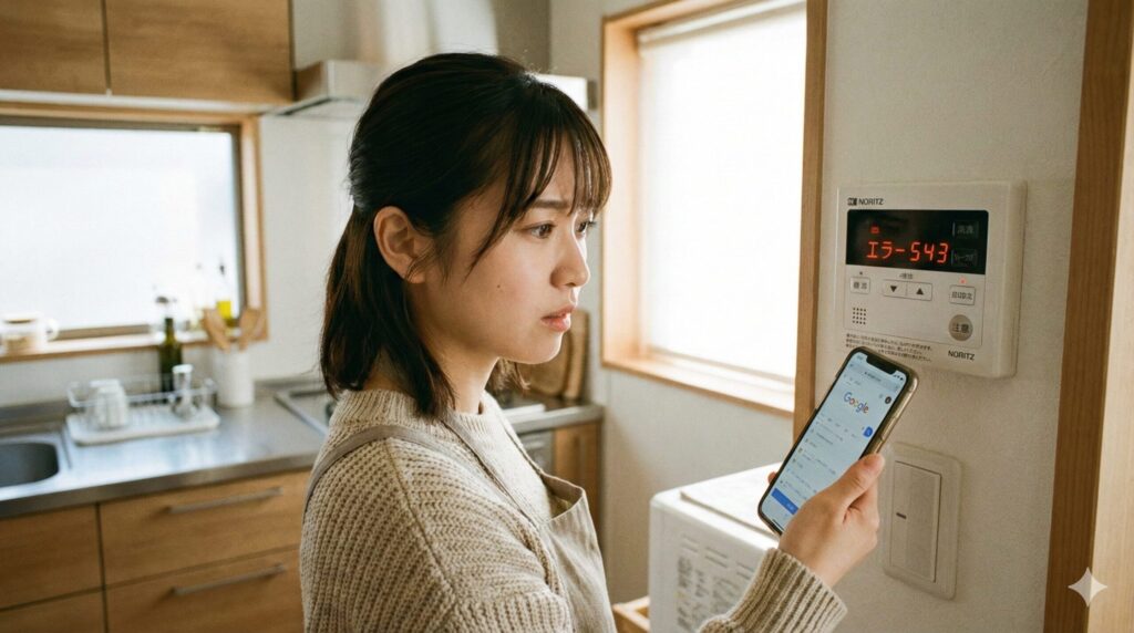 リンナイ 給湯器 エラー 543 直し方