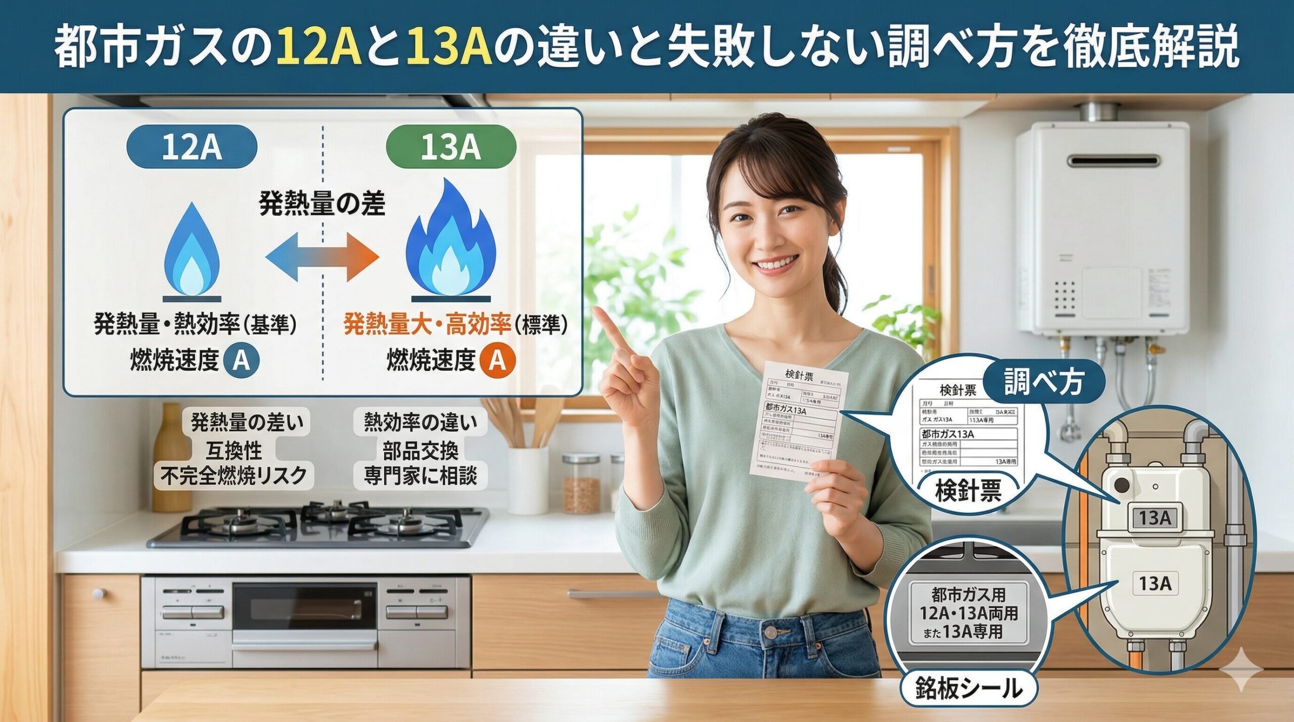 都市ガスの12Aと13Aの違い