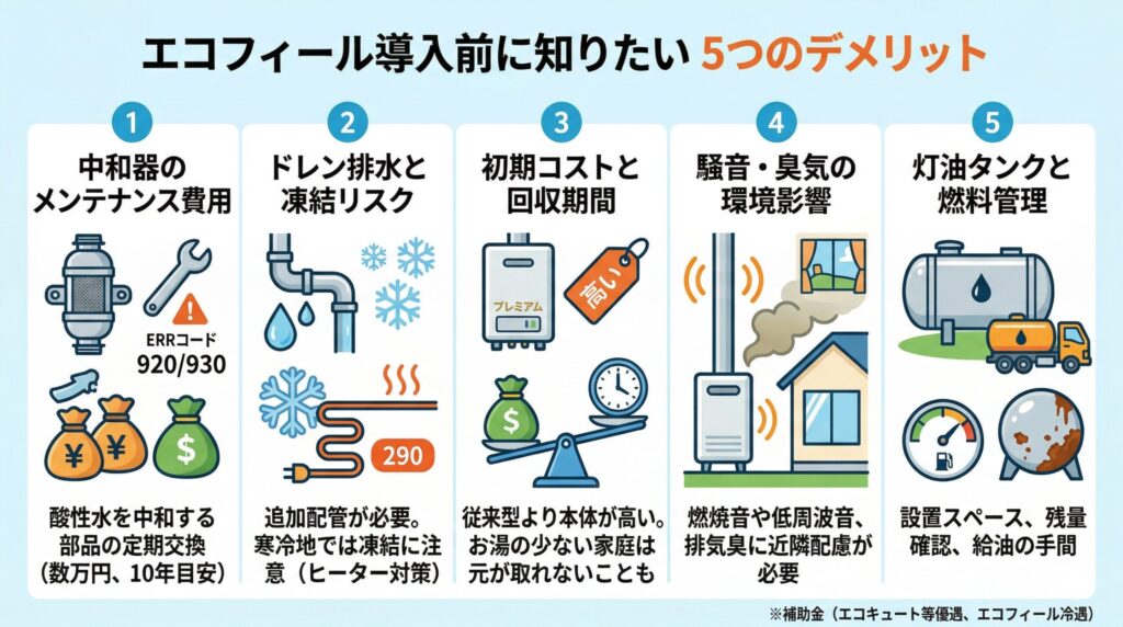 エコフィール デメリット