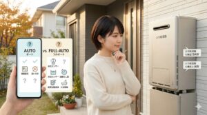 給湯器オートとフルオートの違い