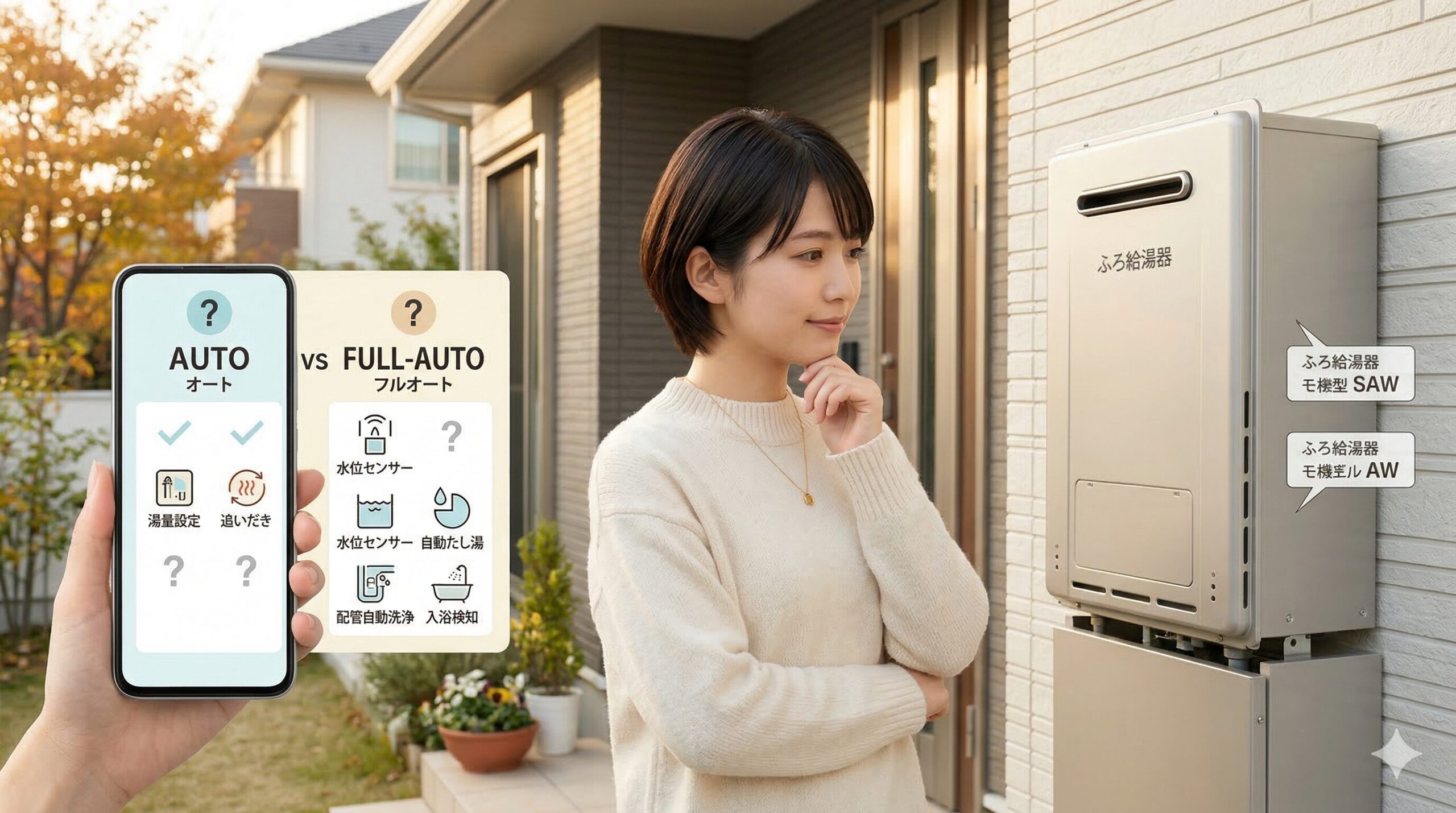 給湯器オートとフルオートの違い