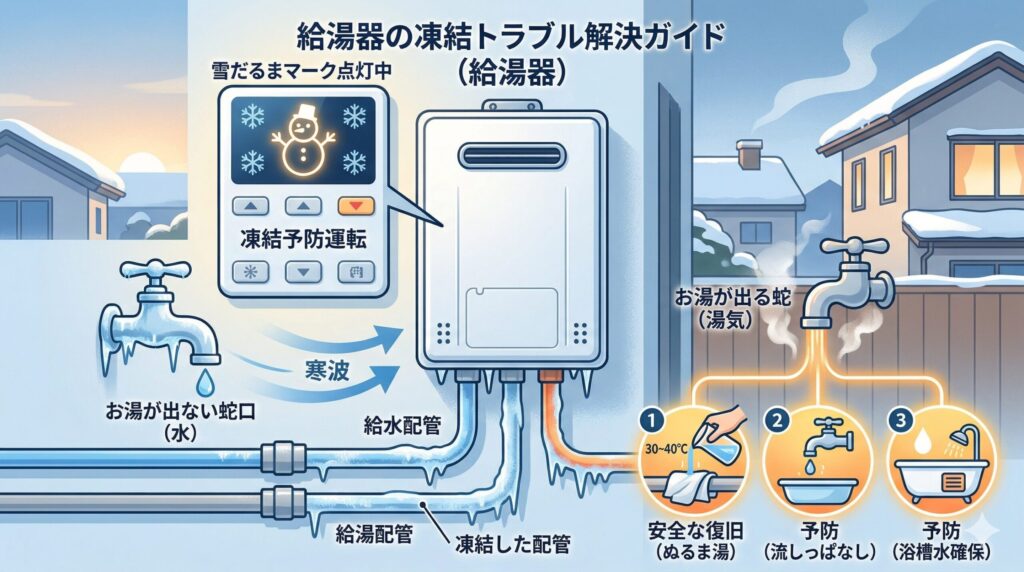 給湯器 雪だるまマーク