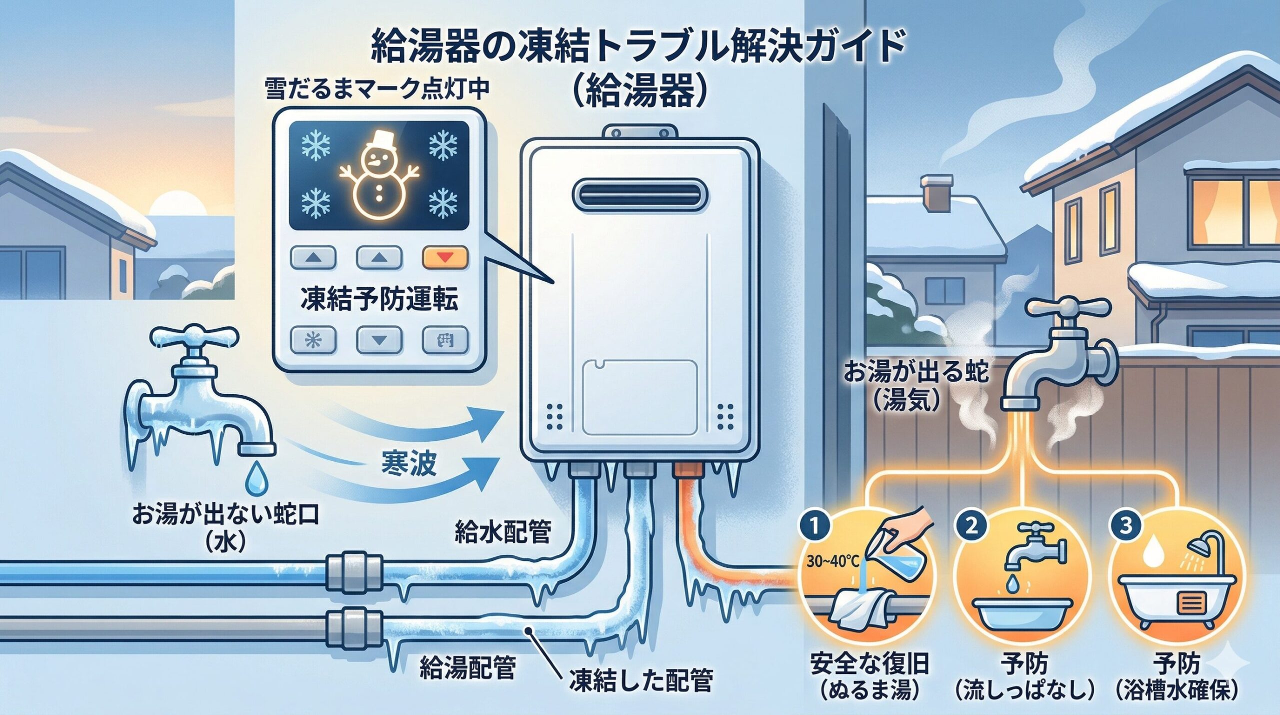 給湯器 雪だるまマーク