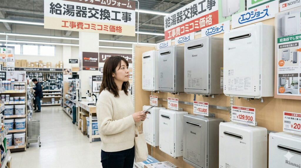 ビバホーム ガス給湯器 交換
