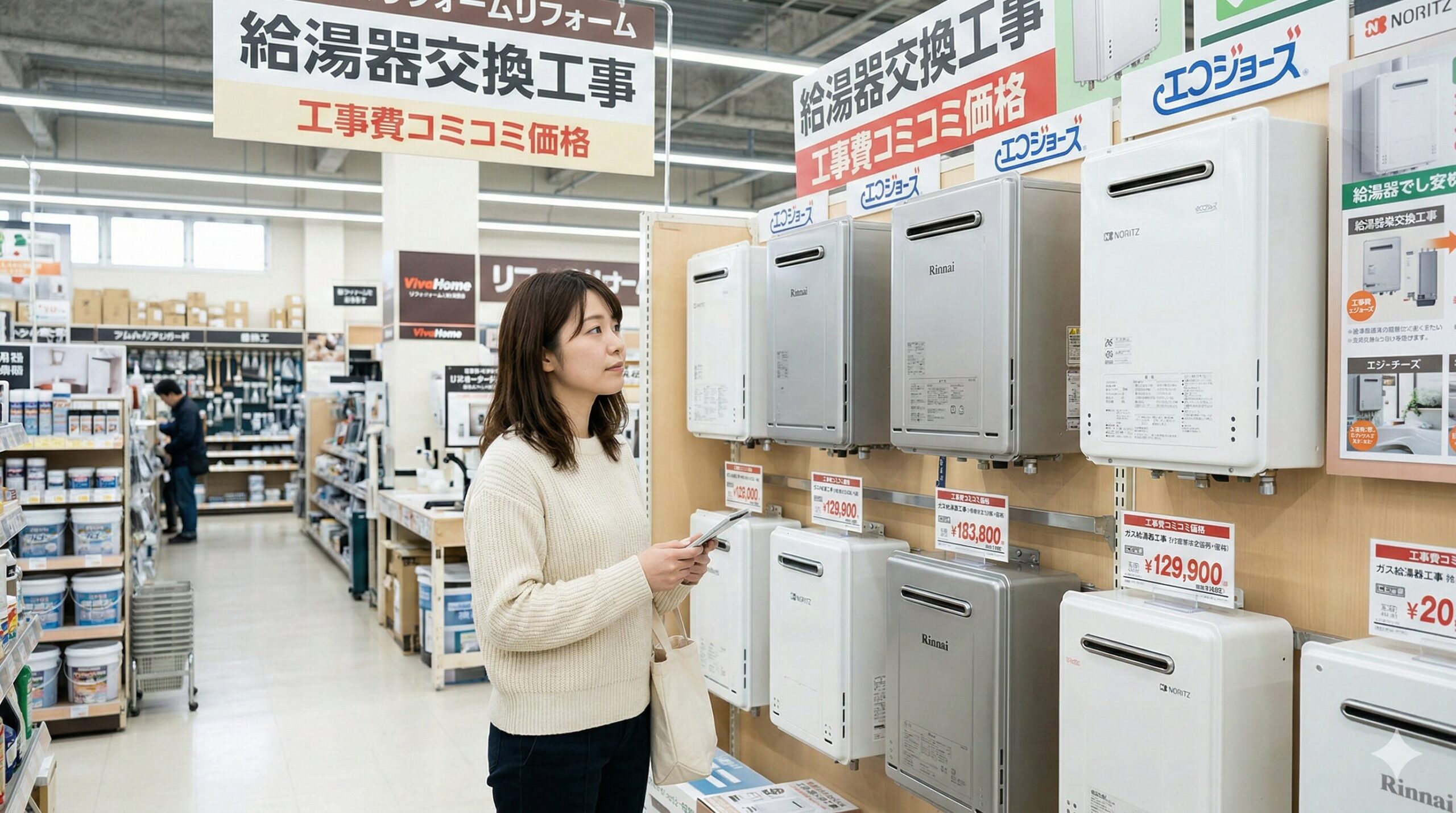 ビバホーム ガス給湯器 交換